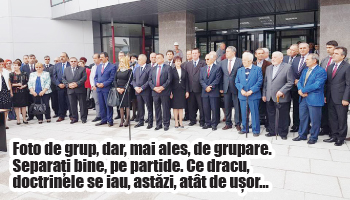 Moment unic în istoria Universității Pitești!  Coadă de politicieni, pe trei rânduri, la tăierea panglicii noului sediu