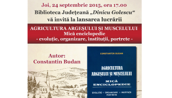 Cercetătorul Constantin Budan va lansa volumul „Agricultura Argeșului și Muscelului”  la Biblioteca Județeană ”Dinicu Golescu” Argeș