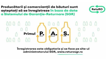 Producătorii și comercianții de băuturi, obligați să se înregistreze în baza de date a Sistemului de Garanție-Returnare (SGR) pentru sticle și alte ambalaje!