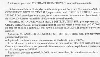 Un câmpulungean a împrumutat firma S.C. AND GEO CONSTRUCT DISTRIBUTION S.R.L. cu 2,5 miliarde lei vechi