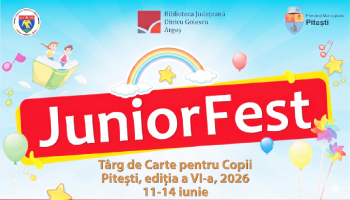 JuniorFest 2026: PATRU ZILE DEDICATE CĂRȚILOR, IMAGINAȚIEI ȘI BUCURIEI COPILĂRIEI, LA BIBLIOTECA JUDEȚEANĂ ARGEȘ