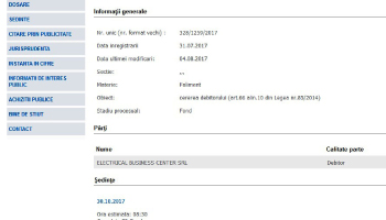 După ce a fost cercetat de procurori, patronul Electrical Business Center Ştefăneşti şi-a băgat firma în insolvenţă