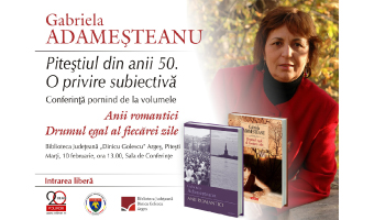 Scriitoarea Gabriela Adameșteanu  va conferenția la Biblioteca  Județeană ”Dinicu Golescu” Argeș