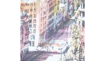 Prin Bucureştiul studenţiei,  alături de pictorul Augustin Lucici