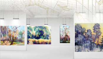 Expoziție de pictură  la Biblioteca Județeană Argeș: „Anotimpurile” lui Mircea Bârloiu