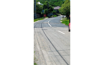 Limitator de viteză montat pe strada Balotești, în zona Grădiniței „Valea Rea”