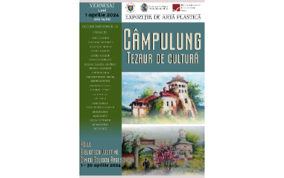 „Câmpulung – tezaur de cultură” – expoziție itinerantă de artă plastică la Biblioteca Județeană Argeș