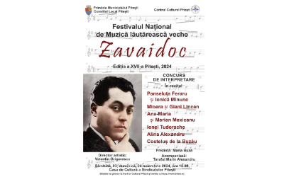 ZAVAIDOC 2024 – a XVII-a ediție a Festivalului Național de Muzică Lăutărească Veche, la Casa de Cultură a Sindicatelor Pitești!