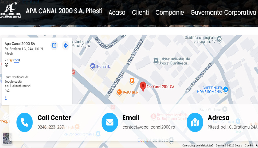 Apă Canal 2000 SA lansează un asistent virtual inteligent pentru relația cu clienții în Call Center