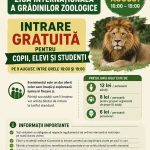  Intrare GRATUITĂ pentru copii, elevi și studenți, de Ziua Internațională a Grădinilor Zoologice