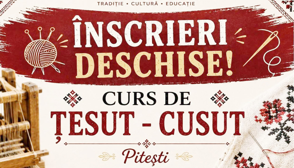 Centrul „Doina Argeșului” deschide înscrierile la cursul de Țesut – Cusut