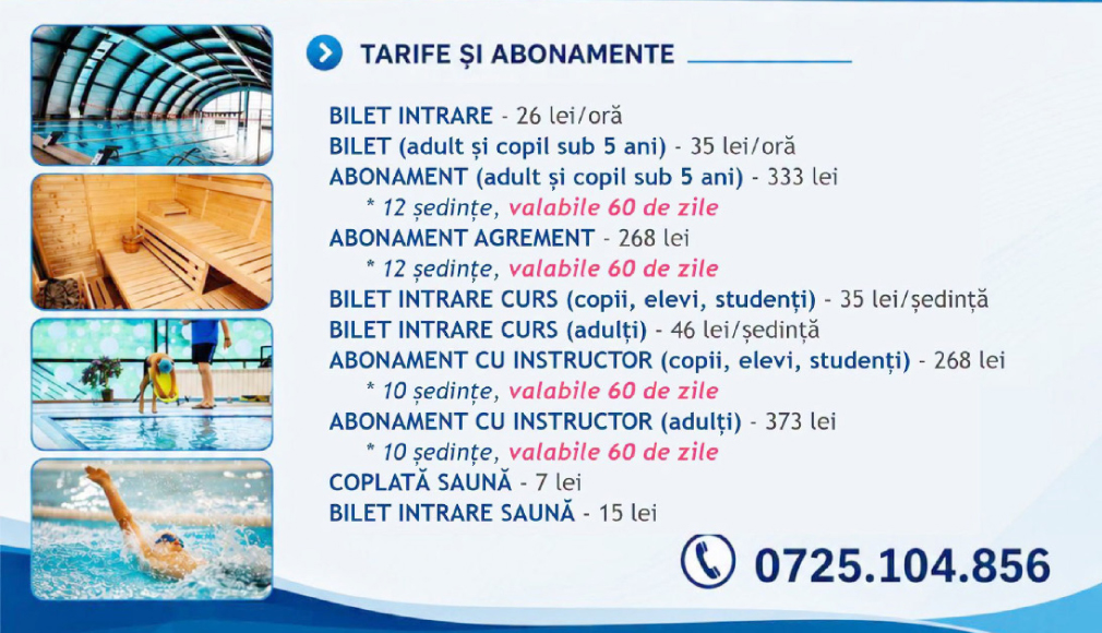 Vești bune de la Bazinul de înot Mioveni